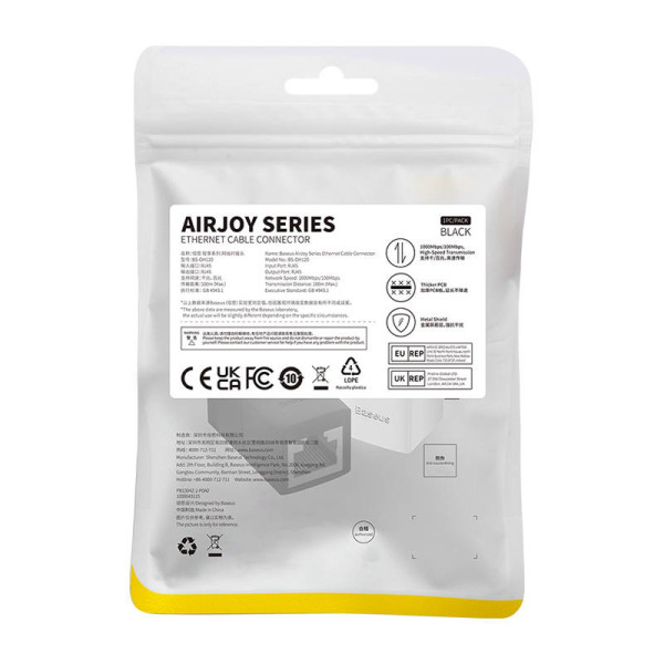 Kabelio jungtis Baseus AirJoy Series juoda