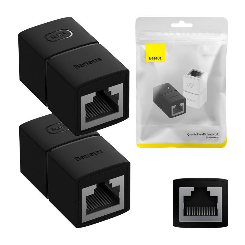 Kabelio jungtis Baseus 2 vnt AirJoy serija juoda Kabelio jungtis Baseus 2 vnt AirJoy serija juoda