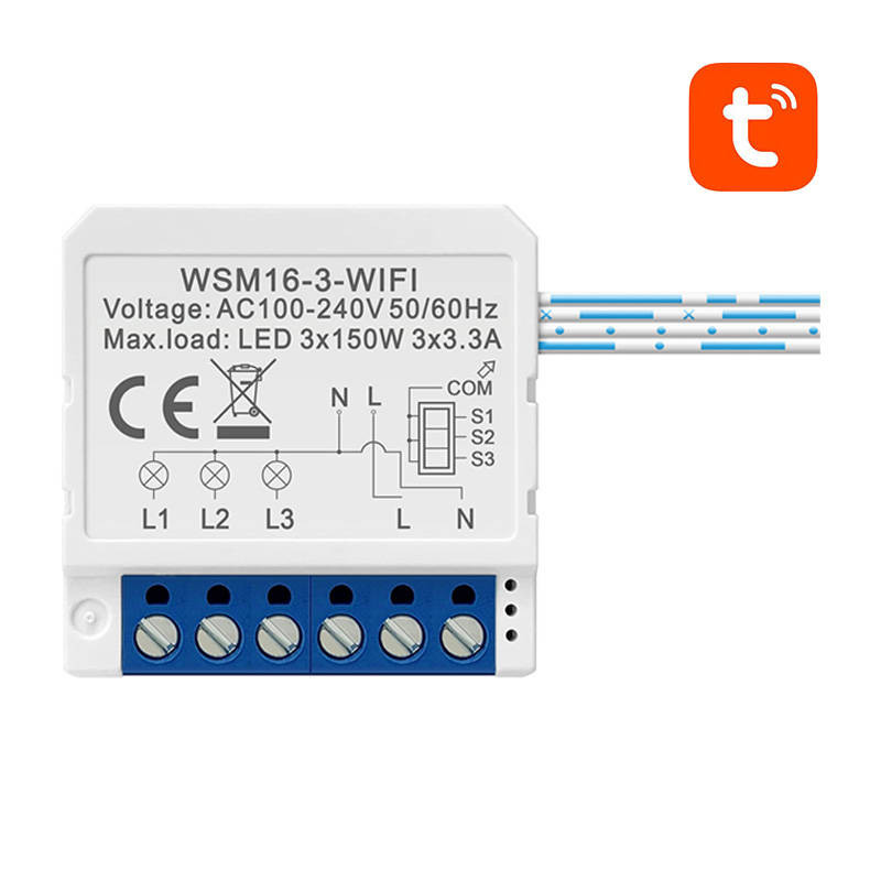 Smart Switch Module WiFi Avatto WSM16-W3 TUYA Smart Switch Module WiFi Avatto WSM16-W3 TUYA