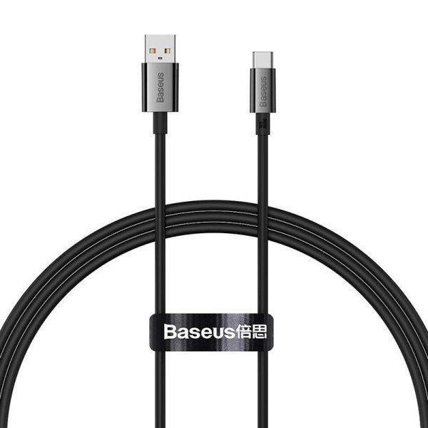 USB laidas per USB-C Baseus Superior 100W 1m juodas