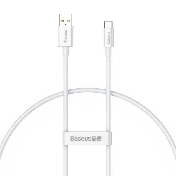 USB laidas per USB-C Baseus Superior 100W 025m baltas