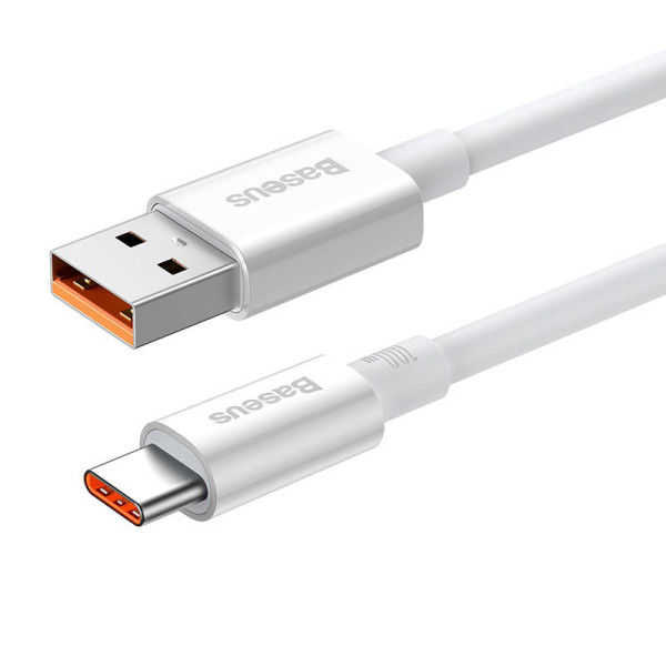 USB laidas per USB-C Baseus Superior 100W 025m baltas