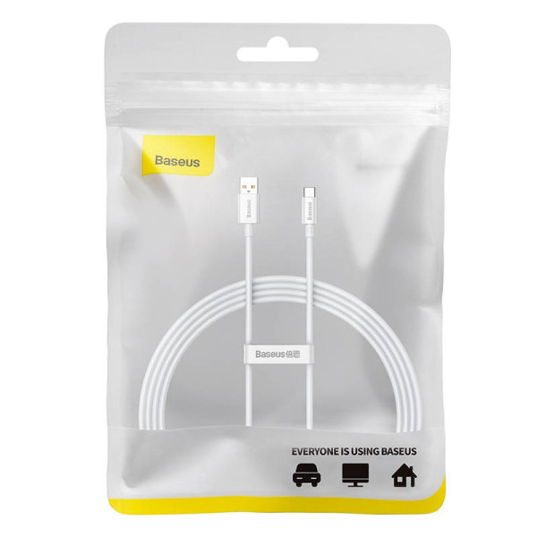 USB laidas per USB-C Baseus Superior 100 W 15 m baltas