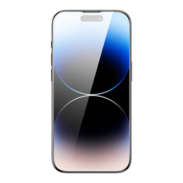 Grūdintas stiklas Baseus Corning skirtas iPhone 14 Pro su įmontuotu dulkių filtru