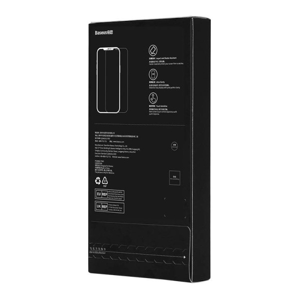 Grūdintas stiklas Baseus Corning skirtas iPhone 14 Pro su įmontuotu dulkių filtru