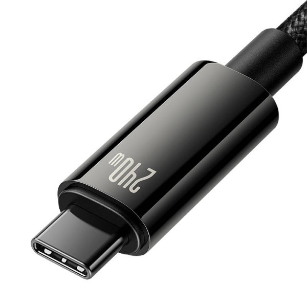USB-C į USB-C laidas Baseus Tungsten Gold 240W 2 m juodas