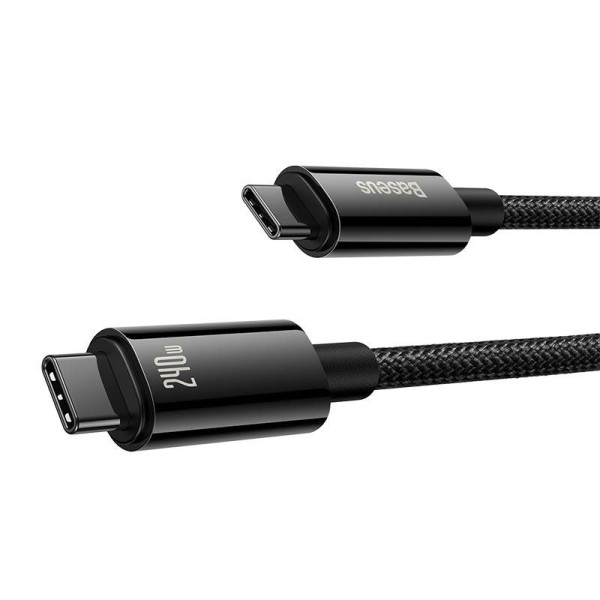 USB-C į USB-C laidas Baseus Tungsten Gold 240W 2 m juodas
