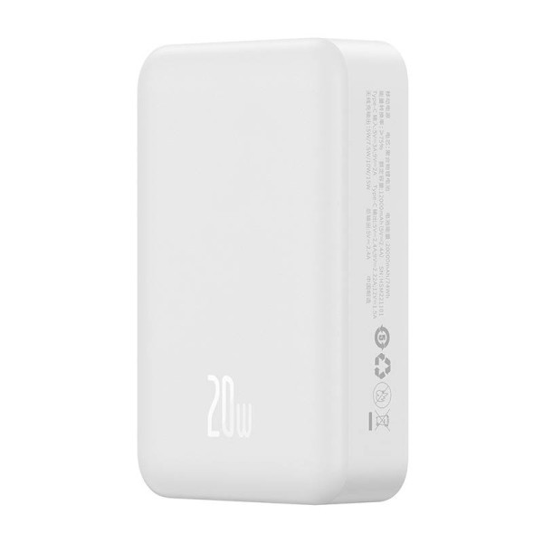 Powerbank Baseus Magnetic Mini 20000mAh USB-C 20W MagSafe balta