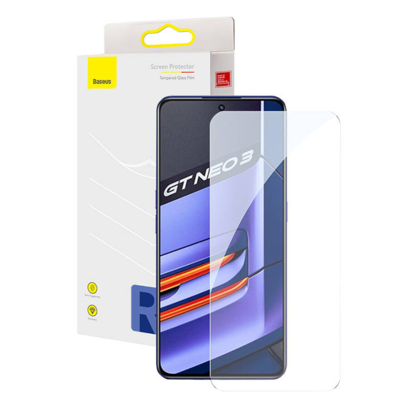 Grūdinto stiklo ekrano apsauga Baseus skirta realme GT Neo3 Grūdinto stiklo ekrano apsauga Baseus skirta realme GT Neo3
