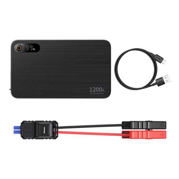 Car Jump Starter Baseus Black Super Energy Pro+ 1200A juoda