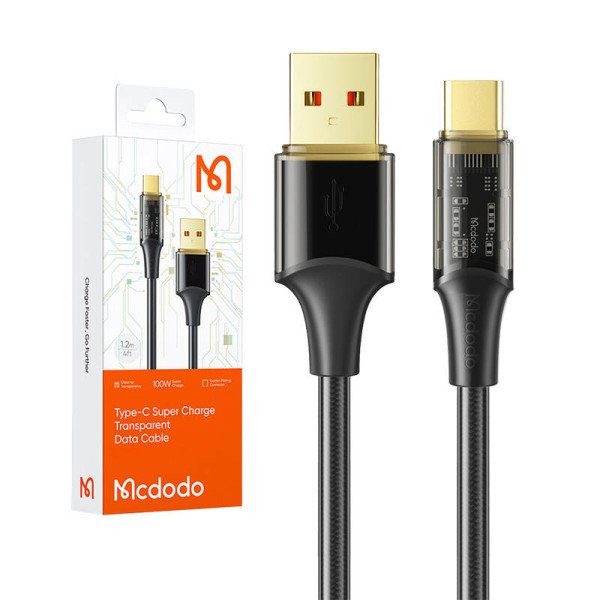 USB-C laidas Mcdodo CA-2092 6A 18 m juodas