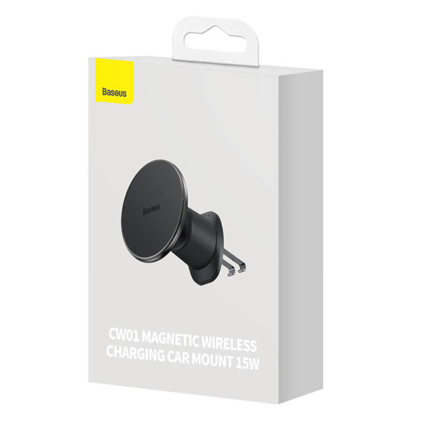 Magnetinis automobilinio telefono laikiklis su belaidžiu įkrovimu CW01 juodas