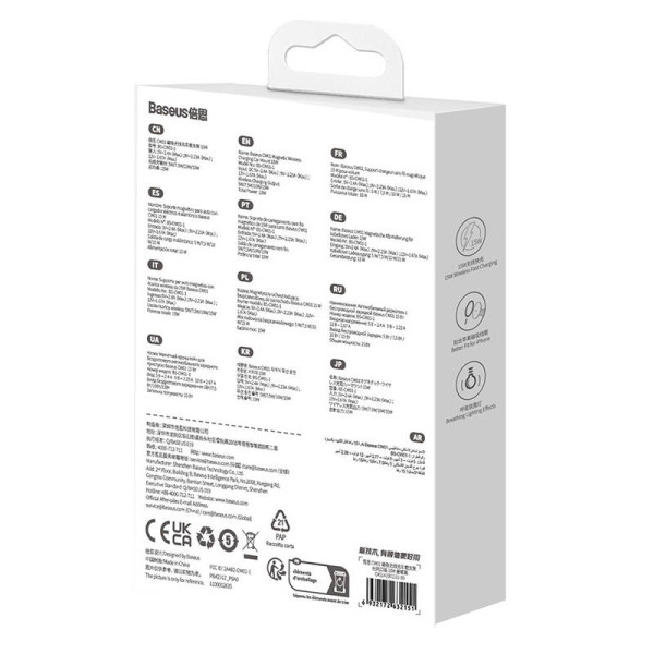 Magnetinis automobilinio telefono laikiklis su belaidžiu įkrovimu CW01 juodas