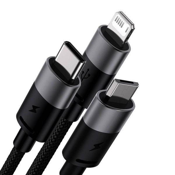 Greitas įkrovimas iš USB į M+L+C Baseus StarSpeed ​​35A 06m juodas