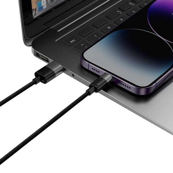 Greitas įkrovimas iš USB į M+L+C Baseus StarSpeed ​​35A 06m juodas