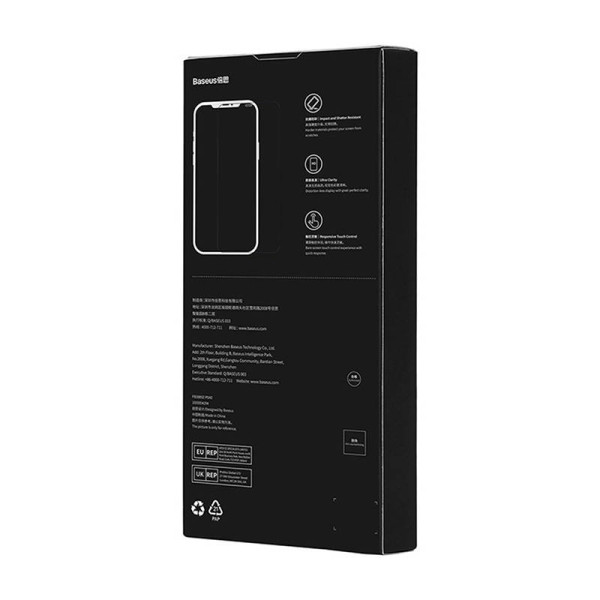 2x Baseus Crystal Tempered Glass 03mm skirtas iPhone X/XS
