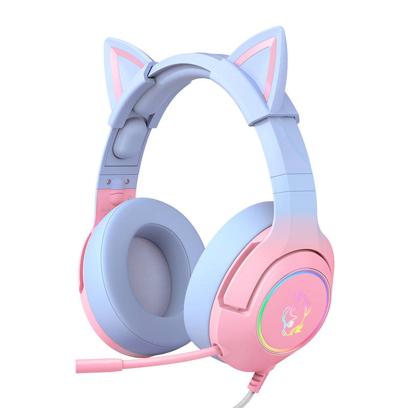 Žaidimų ausinės ONIKUMA K9 Pink/Blue Žaidimų ausinės ONIKUMA K9 Pink/Blue