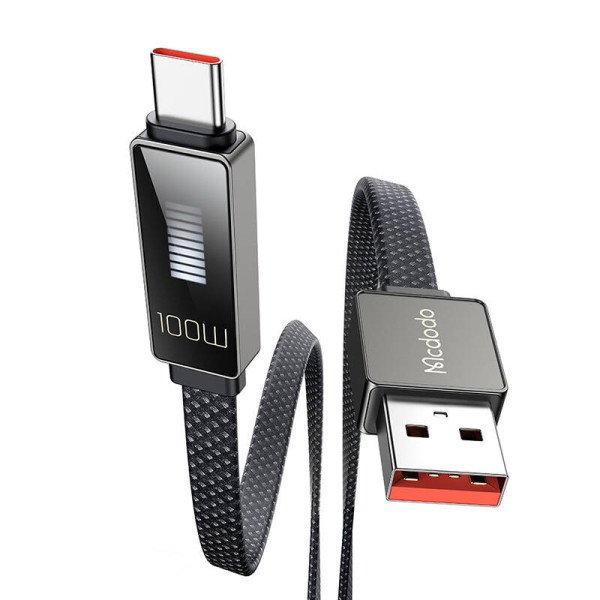 Kabelis Mcdodo CA-4980 USB į USB-C su 12 m ekranu juodas