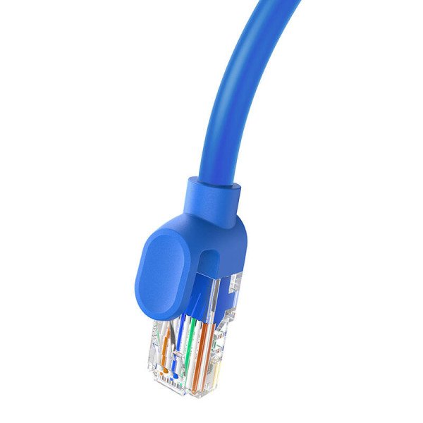 Apvalus kabelis Baseus Ethernet RJ45 Cat6 5m mėlynas