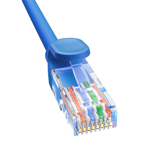 Apvalus kabelis Baseus Ethernet RJ45 Cat6 5m mėlynas