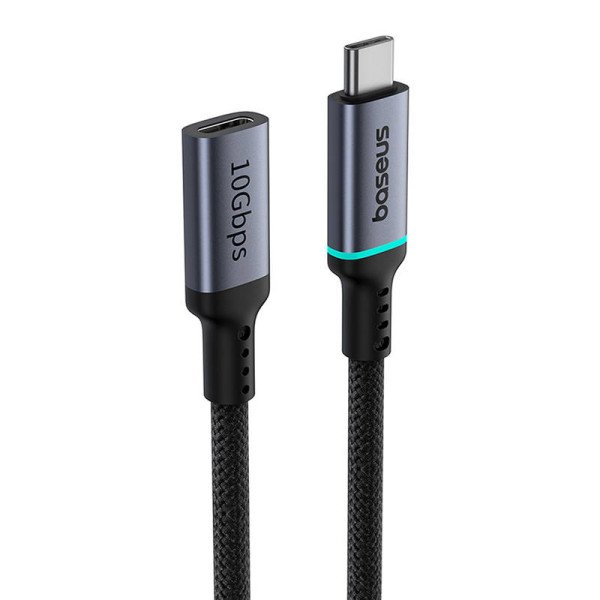 „Baseus“ didelės raiškos prailginimo kabelis USB-C 10 Gbps 05 m juodas