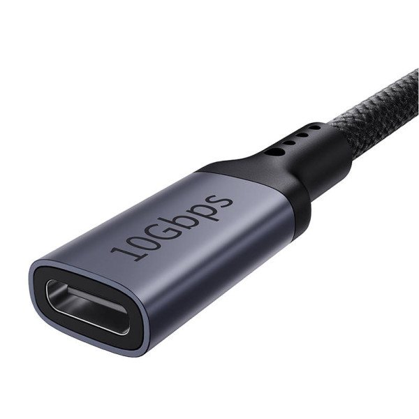 „Baseus“ didelės raiškos prailginimo kabelis USB-C 10 Gbps 05 m juodas