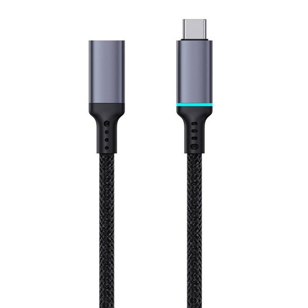 „Baseus“ didelės raiškos prailginimo kabelis USB-C 10 Gbps 05 m juodas