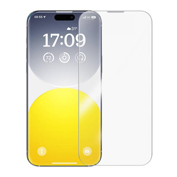 Deimantinio grūdinto stiklo pagrindas 03 mm skirtas iPhone 15Plus