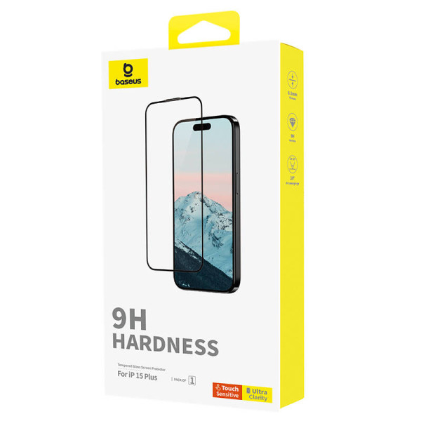 Deimantinio grūdinto stiklo pagrindas 03 mm skirtas iPhone 15Plus