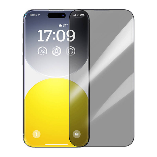 Privatumo apsauga grūdintas stiklas Baseus Diamond iPhone 15