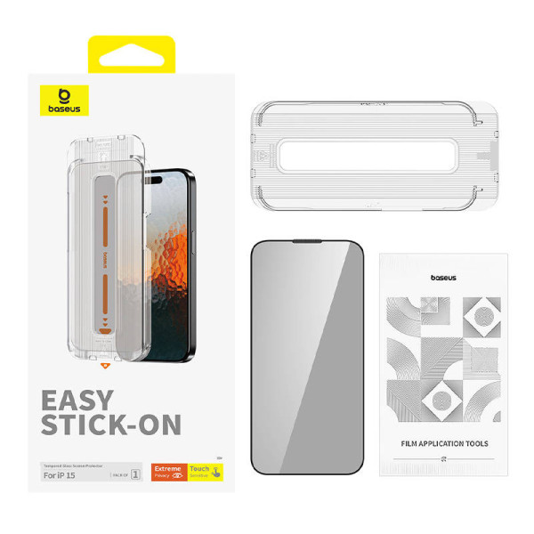 Privatumo apsauga Grūdintas stiklas Baseus Sapphire iPhone 15