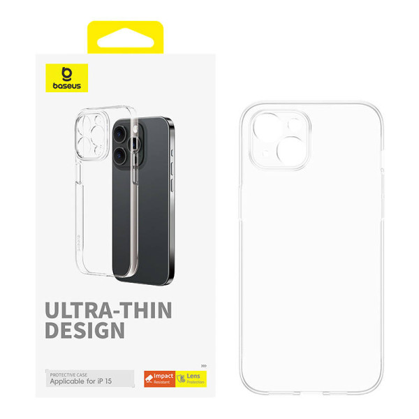 Telefono dėklas skirtas iPhone 15 Baseus OS-Lucent serijai skaidrus