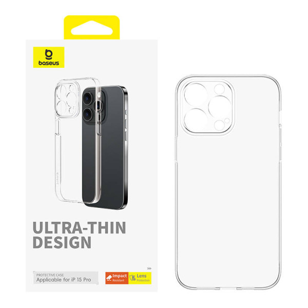 Telefono dėklas skirtas iPhone 15 Pro Baseus OS-Lucent serijai skaidrus