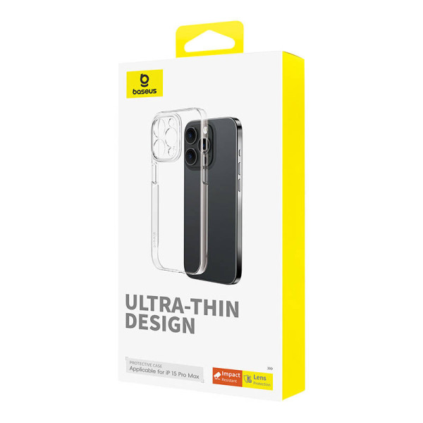 Telefono dėklas skirtas iPhone 15 ProMax Baseus OS-Lucent serijai skaidrus