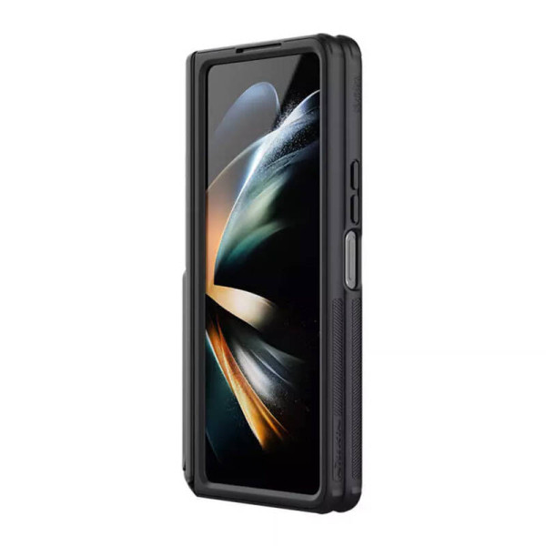 Nillkin Super Frosted Shield sulankstomas rašiklio dėklas skirtas Samsung Galaxy Z Fold 5 juodas