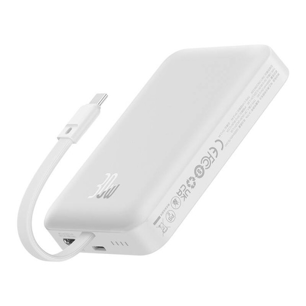Powerbank Baseus Magnetic Mini 10000mAh USB-C 30W MagSafe balta
