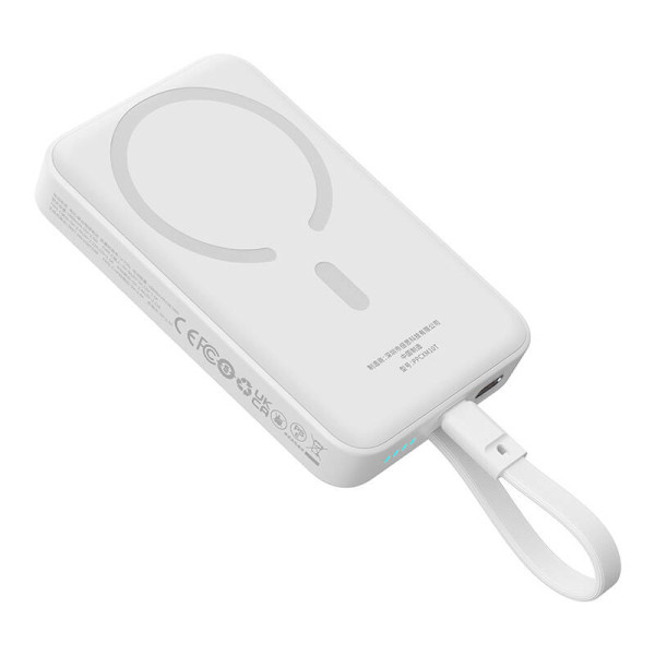 Powerbank Baseus Magnetic Mini 10000mAh USB-C 30W MagSafe balta