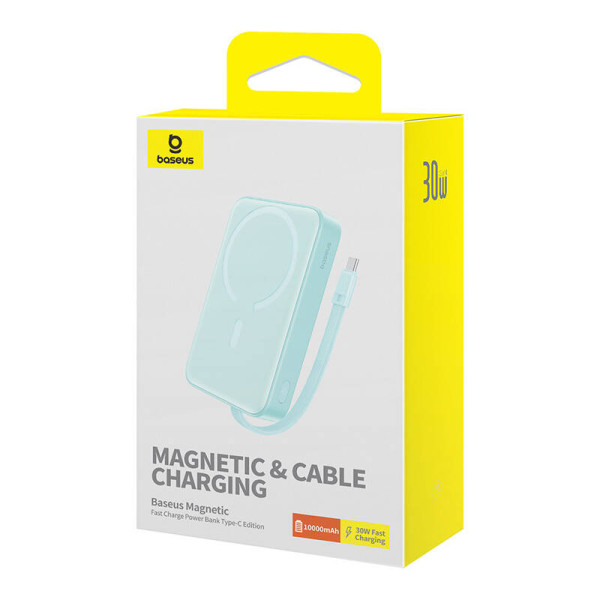 Powerbank Baseus Magnetic Mini 10000mAh USB-C 30W MagSafe mėlyna