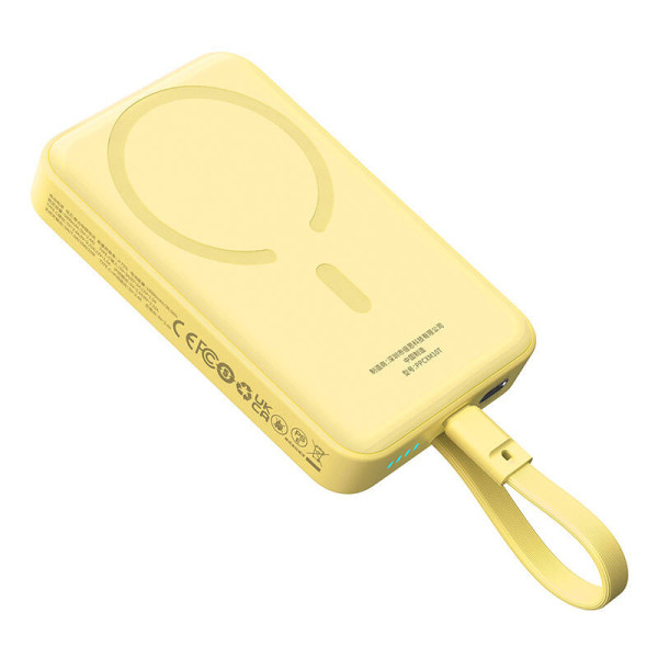 Powerbank Baseus Magnetic Mini 10000mAh 30W MagSafe geltona