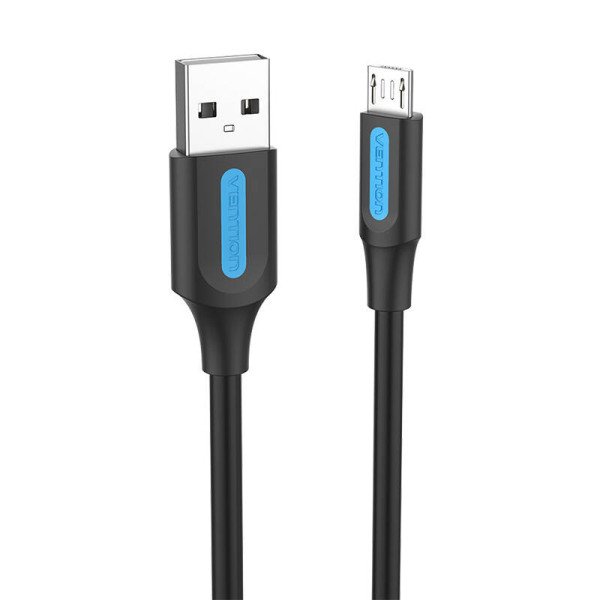 Kabelis USB 20 A į Micro USB Vention COLBH 3A 2m juodas