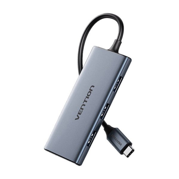 USB-C prie HDMI 3x USB 30 SD TF Hub Vention TOOHB 015 m pilka