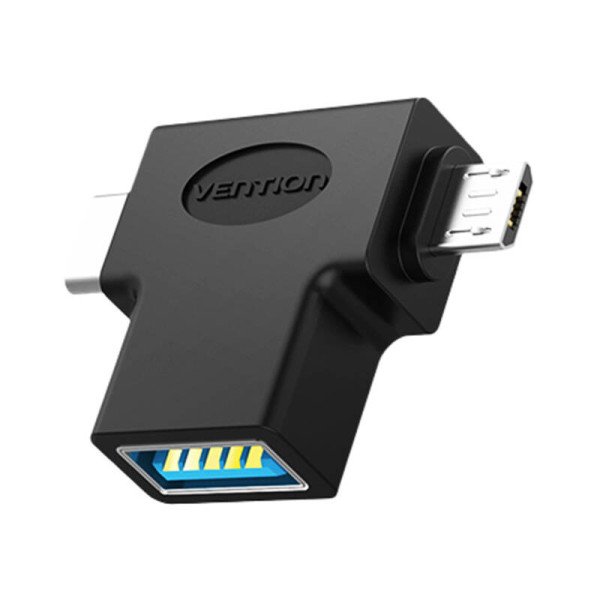 Adapteris OTG USB 30 prie USB-C ir Micro USB Vention CDIB0