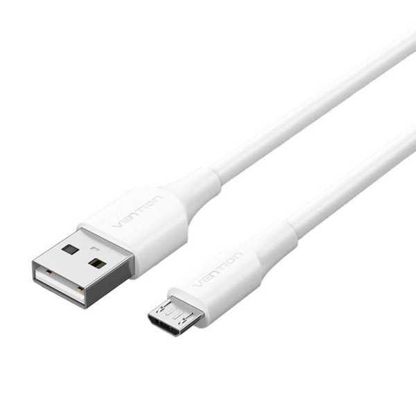 Kabelis nuo USB 20 iki mikro USB ventiliacijos CTIWH 2A 2m baltas