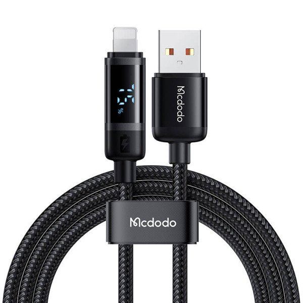 USB-A laidas į Lightning Mcdodo CA-5000 12 m juodas