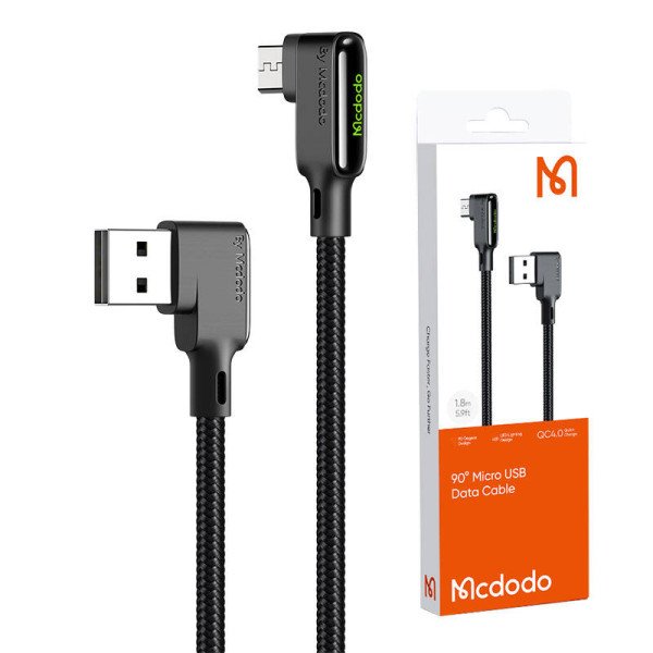 USB-A laidas į MicroUSB Mcdodo CA-7531 18 m juodas