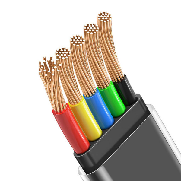 Kabelis iš USB-C į USB-C Mcdodo CA-3423 90 laipsnių 18 m su šviesos diodu juodas
