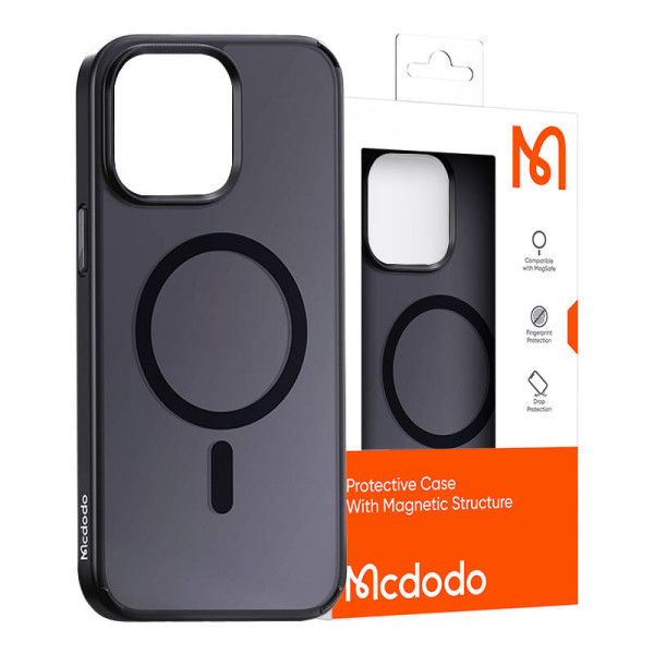 Magnetinis dėklas McDodo skirtas iPhone 15 Pro Max juodas