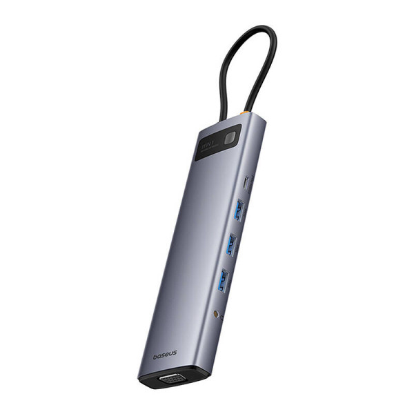 Hub 11in1 Baseus StarJoy Metal Glam Series USB-C prie HDMI + VGA + 3 x USB 30 + USB 20 + USB-C PD + RJ45 + SD/TF +35