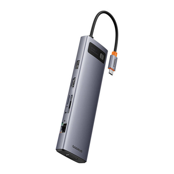 Hub 11in1 Baseus StarJoy Metal Glam Series USB-C prie HDMI + VGA + 3 x USB 30 + USB 20 + USB-C PD + RJ45 + SD/TF +35
