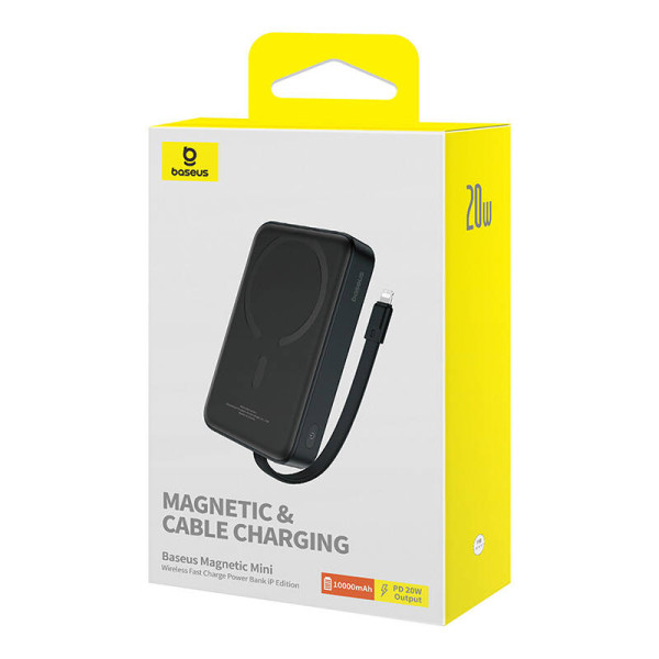 Powerbank Baseus Magnetic Mini 10000mAh USB-C 20W MagSafe juoda